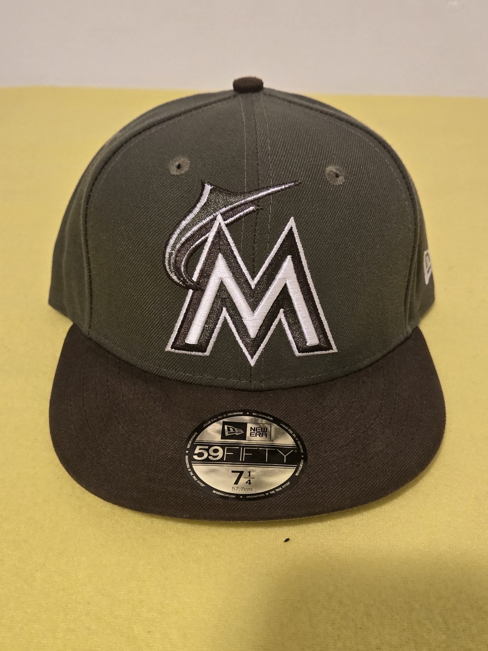 New Era Miami Marlins Olive & Brown 59FIFTY Fitted Hat - 7 1/4